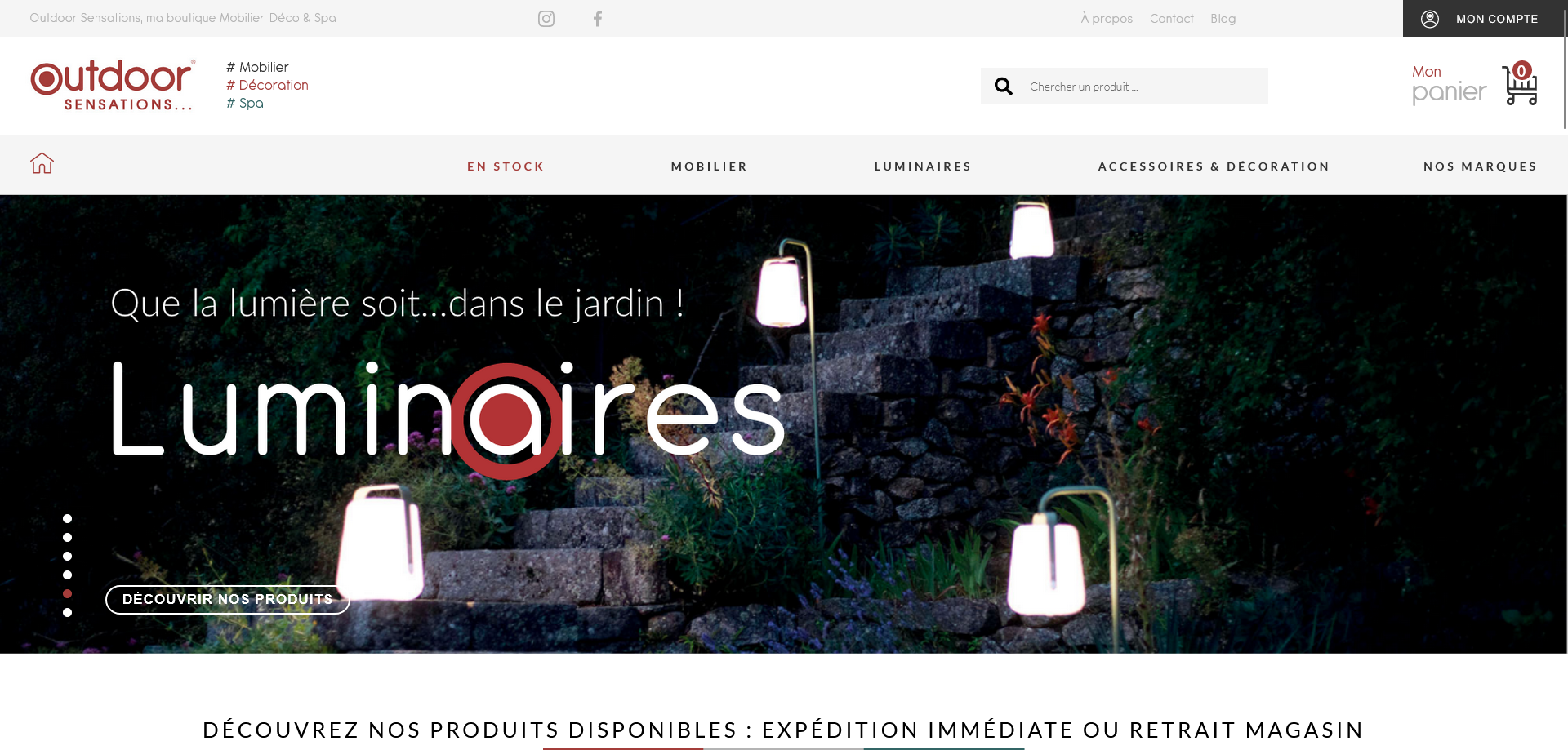 Visualisation du site Outdoor Sensation